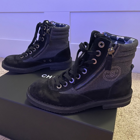 Chanel Lace Up Boots - Picture 1 of 5